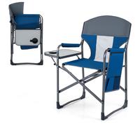 Folding Camping Chair Oversized Portable Directors Chair With Side Table