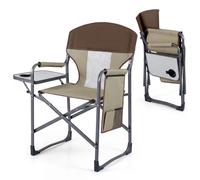 Folding Camping Chair Oversized Portable Directors Chair With Side Table