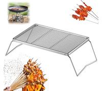 Folding Camping Grill, Stainless Steel Cooking Grate, Various Sizes, Camping Grill Grate, Portable Campfire Grill for Camping, Trekking, Garden and Outdoor Barbecue Fun (40 x 27)
