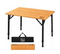 Bamboo Camping Table 4 Folding 65cm X 50cm - OLPRO | TJ Hughes