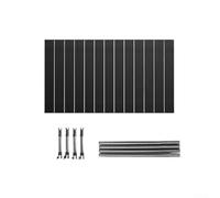 Folding Camping Trolley Table With Adjustable Height For Outdoor Dining Picnic And Garden Use Lightweight Aluminum Frame Converts To Table Three Height Settings 27.6(Black 78cm*46cm)