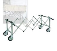 Folding Camping Wagon on Wheels Lightweight Aluminum Trolley Cart for Church Funeral & Outdoor Use Portable Stretcher for Easy Transport & Storage