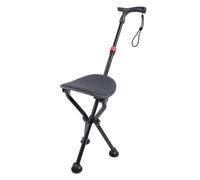 Folding Cane, Lightweight Foldable Walking Stick with Seat, Anti Slip Portable Tripod Cane Walking Cane Travel Chair Stool for Elderly Men Women Disabled