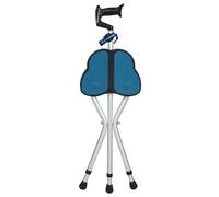 Folding Cane Seat Portable Chair Highly Adjustable Thick Aluminum Alloy Crutch Chair Three-Legged Butterfly Seat Cane Stool Unisex As Gift beautiful scenery