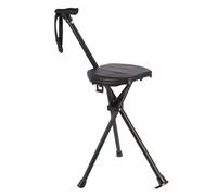 Folding Cane Stool Walking Stick Outdoors Folding Crutch Chair Aluminum Alloys Tripod Cane NonSlip Portable Stools Walking Stick