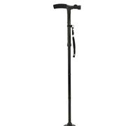 Folding Cane with Led Light and Alarm, Foldable Walking Cane Adjustable Aluminum Alloy Walking Stick with 6 LED Light Adjustable armrest Cane and Walking Stick for The Elderly