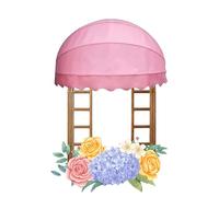 Folding Canopy Tent with Support Arms 110cm/43.30in Easy Install Sunshade for Residential & Commercial Use Outdoor Shelter Portable Beach Umbrella