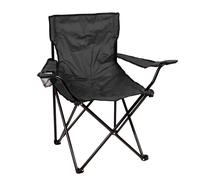 Redwood Folding Canvas Camping Armchair - Black, Black