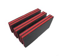 Folding Car Repair Kneeling Mat 6-Fold For EVA Foam Pad with Handle Portable Garden Work Seat for Mechanics Garage Flooring Tasks Black Red 46x15.7 Inch