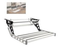 Folding Caravan Step, Manual RV Step, Heavy-Duty Single Home Step with Anti-Slip Wide Pedal, Reinforced Aluminum Frame, 200kg Load Capacity, Safe Entry for Camper, Trailer, Motorhome