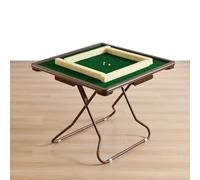 Folding Card Table with Wear-Resistant Desktop, 4 Cup Holders & Chip Trays for Gaming