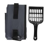 Folding Cat Litter Box Portable Travel Litter Box Easy to Clean Reusable Cat Toilet Box for Camping Road Trips 600D Oxford Fabric S Size 40 x 30 x 10cm L Size 45 x 35 x 12.5cm (S)