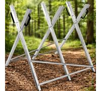 Folding Chainsaw Saw Horse Log Holder Cutting Stand Galvanised Metal Trestle