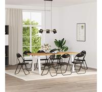 vidaXL Folding Chair 8 pcs Black 48 x 43.5 x 81 cm Faux Leather