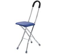 folding chair, Crutch Chair Foldable No Installation Multicolor Folded Size 23x87.8cm 150kg(Blue Color)