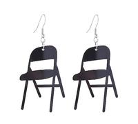 Folding Chair Earrings for Women, Fun Combat Acrylic Chair Drop Earrings for Female Earrings Jewelry, Resin, No Gemstone
