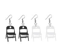 Folding Chair Earrings， Funny Fight Acrylic Chair Drop Dangle Earrings for Women Christmas Halloween Party Boho Jewelry Gifts, Resin, No Gemstone