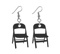 Folding Chair Earrings， Funny Fight Acrylic Chair Drop Dangle Earrings for Women Christmas Halloween Party Boho Jewelry Gifts, Resin, No Gemstone
