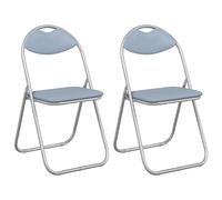 Folding Chair Faux Leather Dining Modern Foldable Seating Indoor Office vidaXL