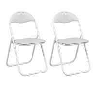 vidaXL Folding Chair 8 pcs Grey 48 x 43.5 x 81 cm Faux Leather