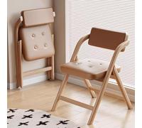 Folding Chair Set of 2 for Indoor Use Spacesavin table & Sturdy Office Seating Ideal for Living Rooms & Bedrooms (Khaki Light Wood Grain)