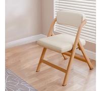 Folding Chair, Space-Saving Dining Stool, Retro Backrest, Faux Solid Wood Office Chair, Stacking Lounge Seating for Home and Office Use