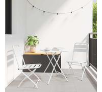 Folding Chair White Powder-Coated Steel 42x52x82cm Ergonomic Outdoor Seat 2 pcs