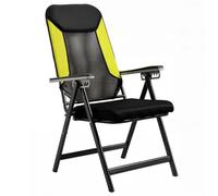 Folding Chair with Armrests Metal e Padded Mesh Seat Portable Dining & Office Chair for Meetings Green Color Ideal Conference Room Seating