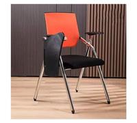Folding Chair with Desk, Stackable Office Training Chair with Lumbar Support and Tablet Writing Arm