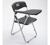 Folding Chair with Tablet Arm - Stackable Mesh Backrest & Padded Seat for Office, School, Training
