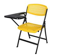 Folding Chair with Writing Board - Portable Office Conference Chair Breathable Backrest Ideal for Training & Meetings Space-Saving Design Perfect Small Gift
