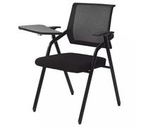 Folding Chair with Writing Pad - Breathable Mesh Conference for Office Training Institution Lecture - Reception Staff Chair with Comfortable Back