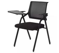 Folding Chair with Writing Pad - Breathable Mesh Office Conference & Training Seating Ideal for Lectures Recepts and Staff Use - table & Portable Design