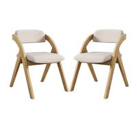 Folding Chairs, Breathable Cotton and Linen Fabric Upholstered Chair with Non Assembly Design, Mid Century Modern Sturdy and High-Elastic Sponge Chair for Adults Living Room Small Space, 2pcs LWX