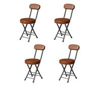 Folding Chairs with Cushion, Water-Resistant PU Leather, Rust-Proof Metal Frame, Portable Stackable for Events