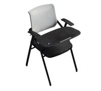 Folding Chairs with Flip-Up Table, Lumbar Support, Padded Seat, Large Writing Board for Office, Classroom, Conference Room
