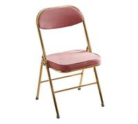 Folding Chairs with Padded Seat and Backrest, Velvet Corduroy Fabric, Sturdy Metal Frame for Indoor/Outdoor Use, Ideal for Relaxation and Entertaining