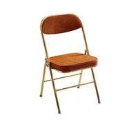 Folding Chairs with Padded Seat and Backrest, Velvet Corduroy Fabric, Sturdy Metal Frame for Indoor/Outdoor Use, Ideal for Relaxation and Entertaining