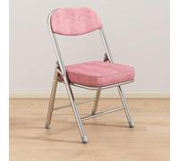 Folding Chairs with Padded Seats, Corduroy Stackable Commercial Seating, Portable with Backrest, Load-Bearing 200kg, Ideal for Home Dining
