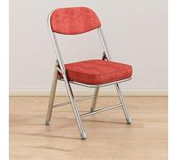 Folding Chairs with Padded Seats, Corduroy Stackable Commercial Seating, Portable with Backrest, Load-Bearing 200kg, Ideal for Home Dining