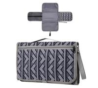 Folding Changing Mat - Large Cushioned Nappy Pad, Slim Lightweight Travel Kit, BPA Free Waterproof Skin Safe Material | Quick Fold Velcroo Closure for Strollers Diaper Bags Outing for New Parents