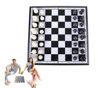 Folding Chess Board - Magnetic Travel Chess Set, Portable Foldable Design Set Board, Durable Lightweight Folding Store Material | Boost Cognitive Ability for Kids Adults School Activities Home