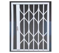 Folding Child Safety Window Grille 90x130cm, Retractable Burglar-Proof Window Bars for Home & School, Quick-Release Lock, Anti-Burglary Security Solution