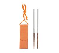 Folding chopsticks with storage pouch handle the chopsticks in a creative shape for easy carrying