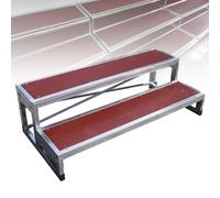 Folding Choral Stairs Stage Riser Platform Based Metal Anti-Slip Portable Stage Platform Multi-Level Home Theater Seating，Portable Folding Stage Steps Choir Risers Platform for Performance
