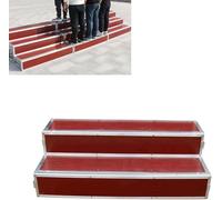 Folding Choral Stairs Stage Riser Platform Based Metal Anti-Slip Portable Stage Platform Multi-Level Home Theater Seating，Heavy Duty Choral Risers for Performance Hall Portable Staircase Pl