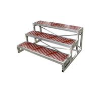 Folding Choral Stairs Stage Riser Platform Based Metal Anti-Slip Portable Stage Platform Multi-Level Home Theater Seating，Choral Risers for Singing and Lectures, Floor St