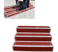 Folding Choral Stairs Stage Riser Platform Based Metal Anti-Slip Portable Stage Platform Multi-Level Home Theater Seating，Heavy Duty Choral Risers for Performance Hall Portable Staircase Pl