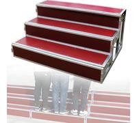 Folding Choral Stairs Stage Riser Platform Based Metal Anti-Slip Portable Stage Platform Multi-Level Home Theater Seating，2-Step 3-Tier Choral Risers, Commercial Grade St