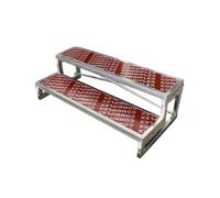 Folding Choral Stairs Stage Riser Platform Based Metal Anti-Slip Portable Stage Platform Multi-Level Home Theater Seating，Choral Risers for Singing and Lectures, Floor St